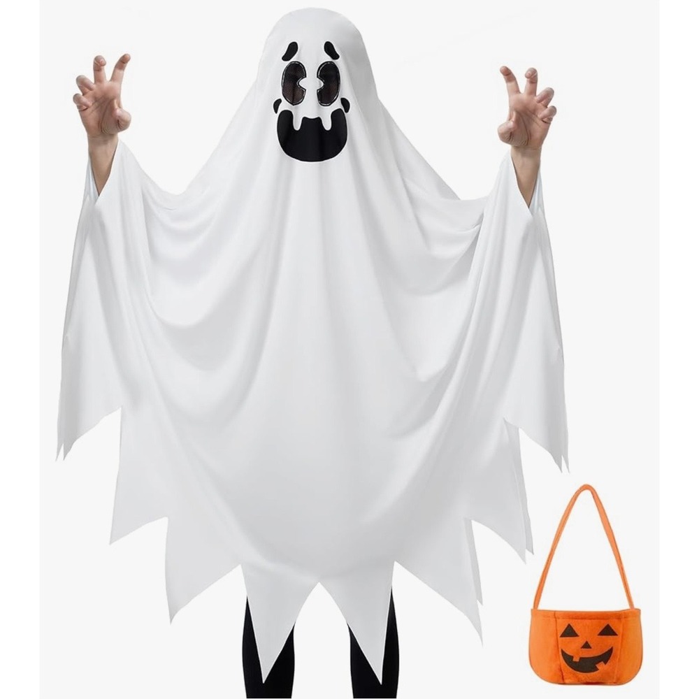 NEW Spooktacular Creations Ghost Costume Kids Size 8-10 Yrs‎ Halloween
